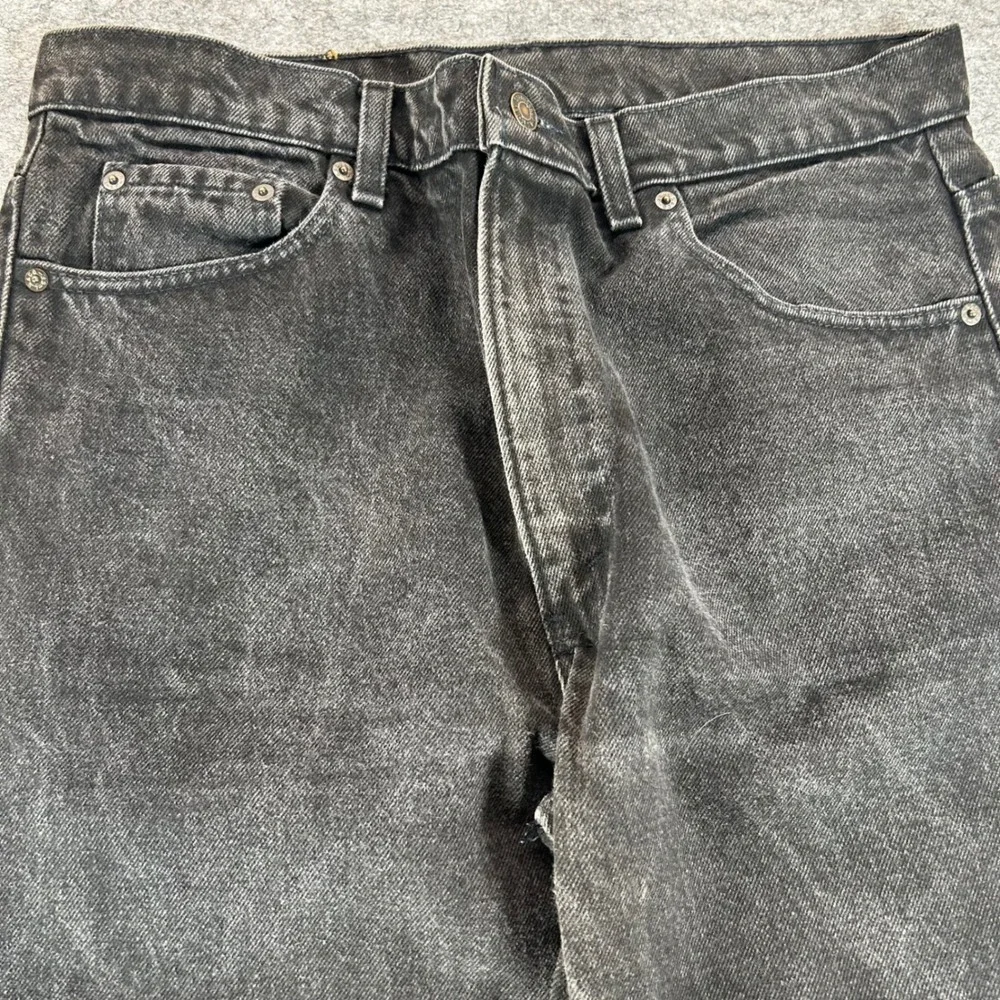 Vintage Levis 505 Jeans Mens 32x36 Faded Black Straight Leg Made in USA 505-0260